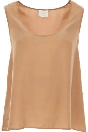 ALYSI Tops, Dames, Bruin, M, Mouwloze Tops
