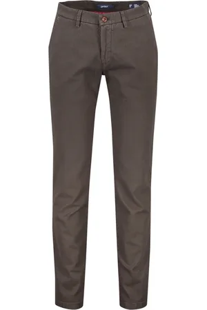 Atelier Gardeur Broeken, Heren, Bruin, W44 L34, Katoen, Bruine Slim-Fit Chino Broek
