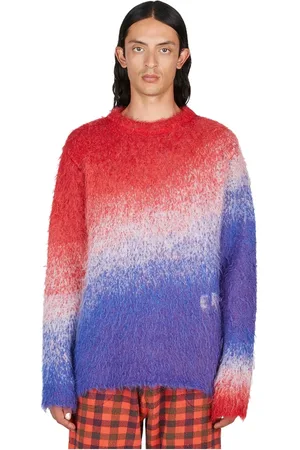 ERL Truien, Heren, Veelkleurig, M, Wol, Gradient Fuzzy-Knit Sweater