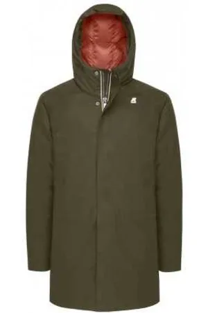 K-Way Mantels, Heren, Groen, M, Leer, Geïsoleerde Jas