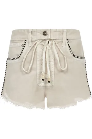 Alanui Korte broeken, Dames, , W27, Denim, Chic Saguaro Wash Denim Shorts