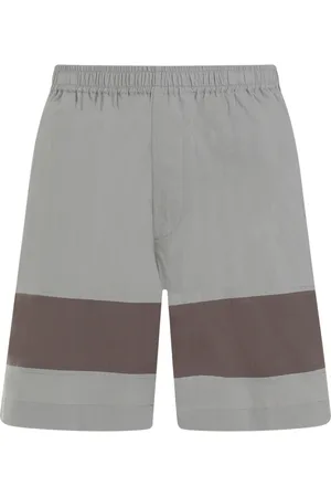 CRAIG GREEN Korte broeken, Heren, Veelkleurig, M, Katoen, Grijze Katoenen Shorts Elastische Taille
