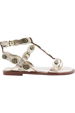 Bronx Schoenen, Dames, Geel, 38 EU, Platte sandalen voor vrouwen