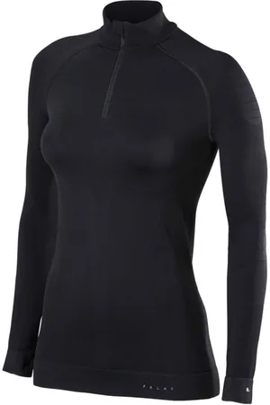Falke Truien, Dames, Zwart, M, Stijlvolle Turtle Neck Longsleeve Top