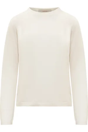 Jucca Truien, Dames, Wit, L, Witte Crew Neck Gebreide Trui