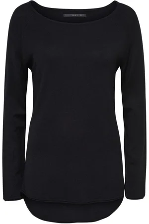 ONLY Tops, Dames, Zwart, M, Zwarte Gebreide Longsleeve Top