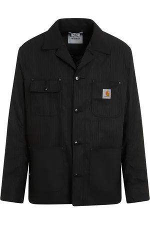 JUNYA WATANABE Jassen, Heren, Zwart, M, Zwarte Multi-pocket Jas