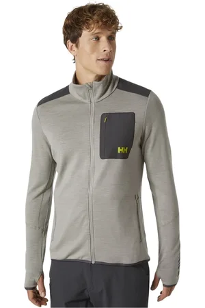 Helly Hansen Jassen, Heren, Grijs, S, Merino Midlayer Jas