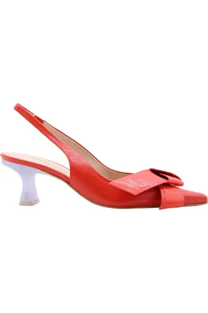 ZINDA Schoenen, Dames, Rood, 37 EU, Verhoog je stijl met Slingback Hakken
