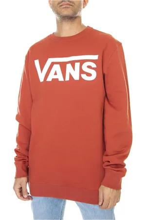 Vans Sweatshirts & Hoodies, Heren, Rood, XL, Katoen, Rode Crew Neck Sweatshirt