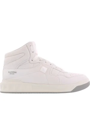 VALENTINO Schoenen, Heren, Wit, 40 EU, Stijlvolle Mid-Top Sneaker