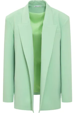 ALESSANDRO VIGILANTE Jassen, Dames, Groen, L, Open Front Langemouw Blazer