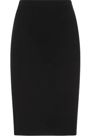 Saint Laurent Rokken, Dames, Zwart, S, Wol, Zwarte wollen kokerrok
