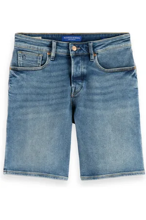 Scotch&Soda Korte broeken, Heren, Blauw, W36, Denim, Denim Shorts voor Mannen
