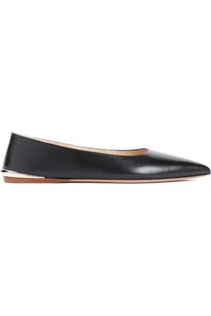 GABRIELA HEARST Schoenen, Dames, Zwart, 39 EU, Leer, Zwarte Leren Ballerina Sandalen