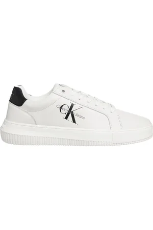 Calvin Klein Schoenen, Heren, Wit, 44 EU, Leer, Leren Vetersneakers