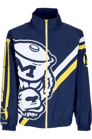 Mitchell & Ness Jassen, Heren, Blauw, XL, Ncaa Exploded Logo Warm Up Jacket