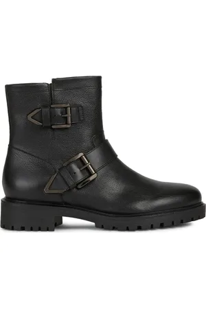 Geox Schoenen, Dames, Zwart, 36 EU, Zwarte Enkellaarsjes voor Vrouwen