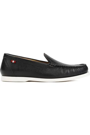 Bally Schoenen, Heren, Zwart, 41 EU, Leer, Zwarte Leren Loafers Nadim Mocassin