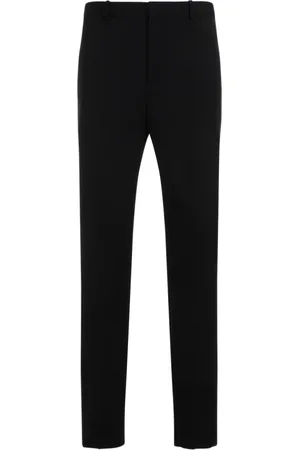 Saint Laurent Broeken, Heren, Zwart, L, Wol, Zwarte Wol Broek Tux
