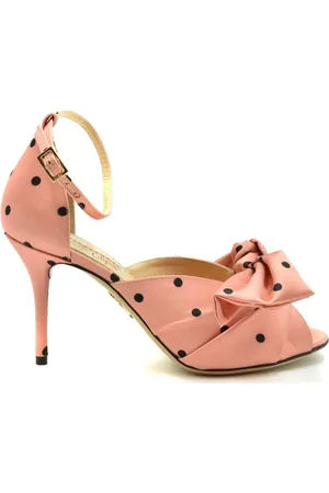 Charlotte Olympia Schoenen, Dames, Roze, 37 1/2 EU, Elegante Hoge Hak Sandalen
