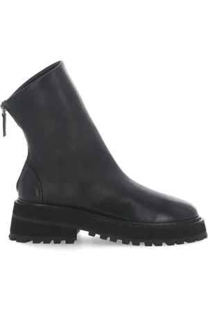 MARSÈLL Schoenen, Dames, Zwart, 36 EU, Leer, Zwarte Leren Enkellaarzen met Rits