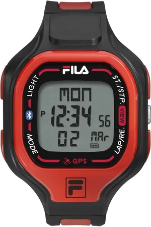 Fila Accessoires, Heren, Veelkleurig, ONE Size, Slim GPS Bluetooth Calorie Siliconen Horloge