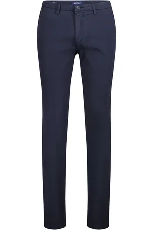 Atelier Gardeur Broeken, Heren, Blauw, W38 L34, Katoen, Slim Fit Dark Chinos