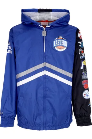 Mitchell & Ness Jassen, Heren, Blauw, L, Stijlvolle NBA Windbreaker Jas