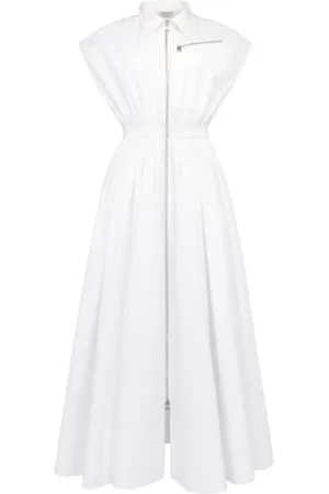 Alexander McQueen Kleedjes, Dames, Wit, S, Maxi Kleedjes