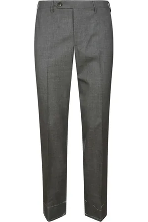 ROTA Broeken, Heren, Grijs, L, Wol, Grijze Wollen Broek met Zakken