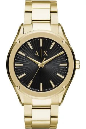 Armani Exchange Accessoires, Heren, Geel, ONE Size, Elegante Herenhorloge met Datumfunctie