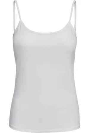ONLY Tops, Dames, Wit, L, Katoen, Katoenen Singlet Top