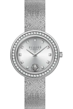 VERSACE Accessoires, Dames, Grijs, ONE Size, Carnaby Street Quartz Dameshorloge