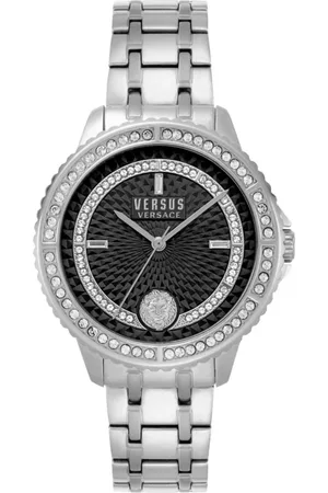 VERSACE Accessoires, Dames, Grijs, ONE Size, Montorgueil Roestvrijstalen Armbandhorloge