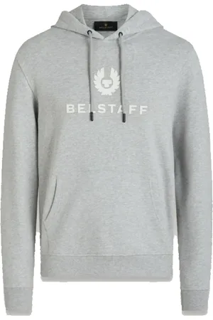 Belstaff Sweatshirts & Hoodies, Heren, Grijs, L, Katoen, Kleur-Blok Sweatshirt Hoodie - Oud Zilver