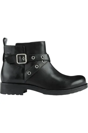 Geox Schoenen, Dames, Zwart, 37 EU, Zwarte Enkellaarsjes voor Vrouwen