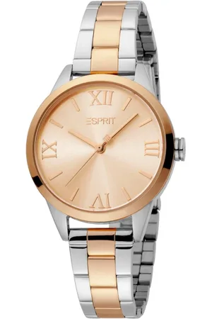 ESPRIT Accessoires, Dames, Geel, ONE Size, Nava Set Roestvrij Stalen Horloge