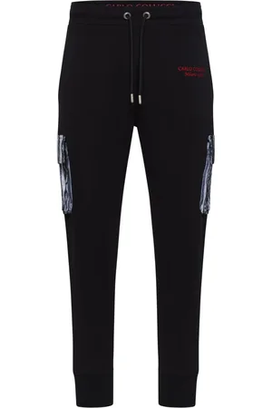 Carlo Colucci Broeken, Heren, Zwart, XL, Comfortabele Sweat Jogger voor Mannen