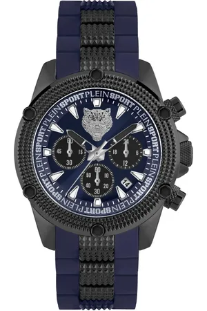 Philipp Plein Accessoires, Heren, Blauw, ONE Size, Hurricane Chrono Horloge