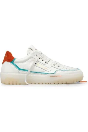 Barracuda Schoenen, Dames, Wit, 36 EU, Leer, Retro Sport Leren Sneakers