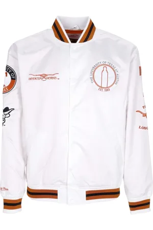 Mitchell & Ness Jassen, Heren, Wit, XL, Stijlvolle Bomberjack Collectie