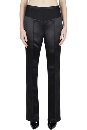 Helmut Lang Broeken, Dames, Zwart, M, Polyester, Satin Tuxedo Broek