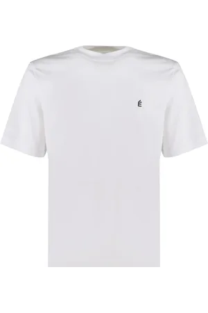 Etudes Tops, Heren, Wit, M, Katoen, Witte Katoenen Ronde Hals T-Shirt