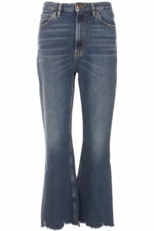 3x1 Jeans, Dames, Blauw, W27, Denim, Hoge Taille Wijde Jeans voor Vrouwen