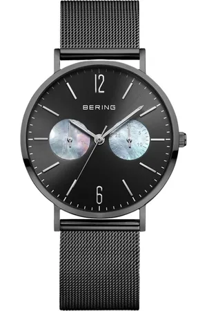 Bering Accessoires, Dames, Zwart, ONE Size, Klassiek Milanese Dameshorloge