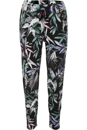 Betty Barclay Broeken, Dames, Veelkleurig, S, Katoen, Tropische Print Joggingbroek