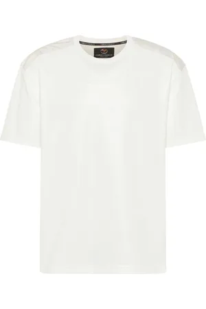 Carlo Colucci Tops, Heren, Wit, 2Xl, Katoen, Oversize Logo T-Shirt
