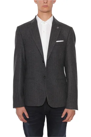 D.A. Daniele Alessandrini Pakken, Heren, Grijs, S, Moderne Single-Breasted Gilet