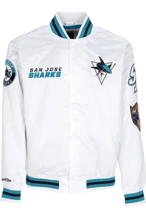 Mitchell & Ness Jassen, Heren, Wit, M, NHL Hometown LW Satin Bomber Jacket